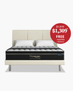 beige queen size bed frame with dreamworx mattress $1,309