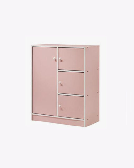 4 doors pink cabinet