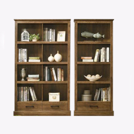 brown wooden srorage shelf