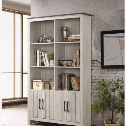 4 doors white wooden storage shelf
