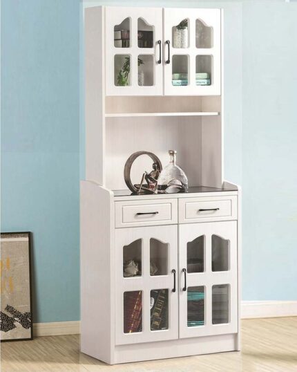 4 doors and 2 drawers white kitchen cabinet
