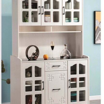 5 doors and 2 drawers white kitchen cabinet
