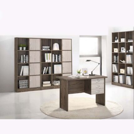 office set with 3 drawers wooden brown office table