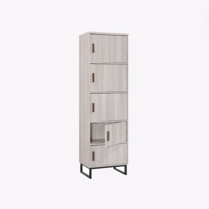 5 doors white wooden storge cabinet