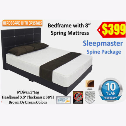 sleep master bed frames with spring mattress
