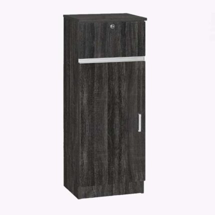 1 door and 1 drawer wooden brown cabinet