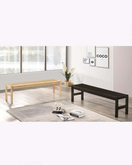 light and dark wooden brown sofa bench