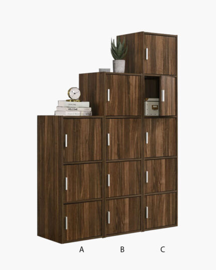 3 4 5 dark brown wooden cabinet