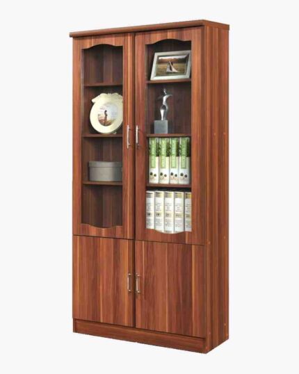 4 doors wooden brown multipurpose cabinet