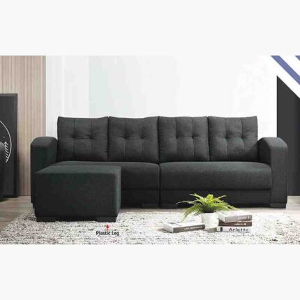 dark gray fabric sofa