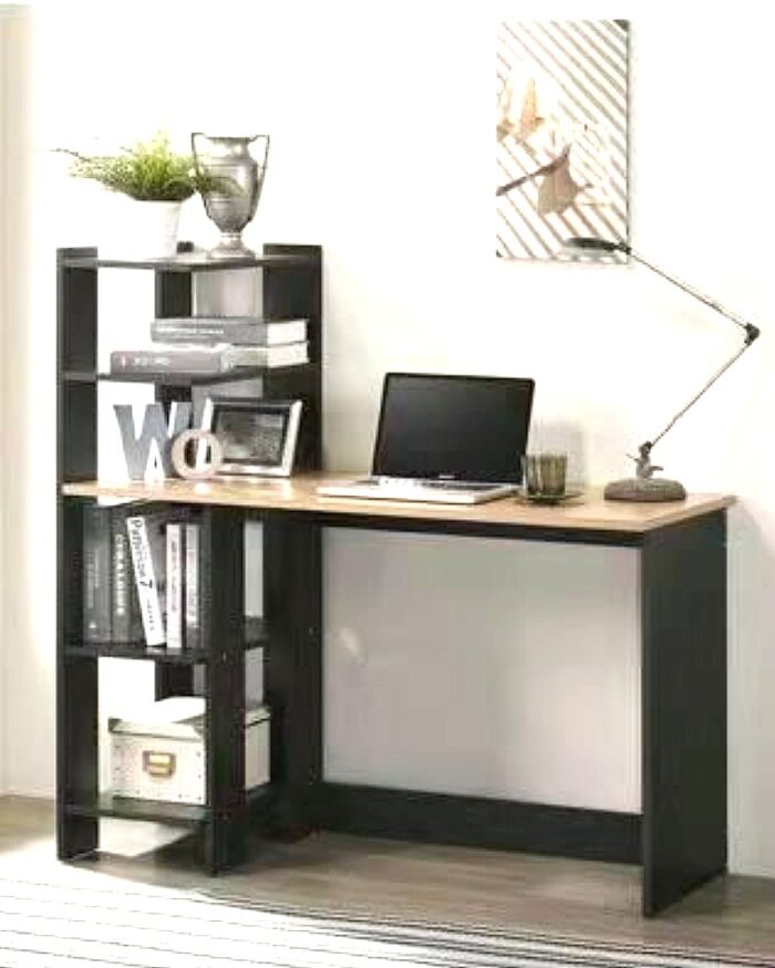 wooden black office table furniture online in Singapore