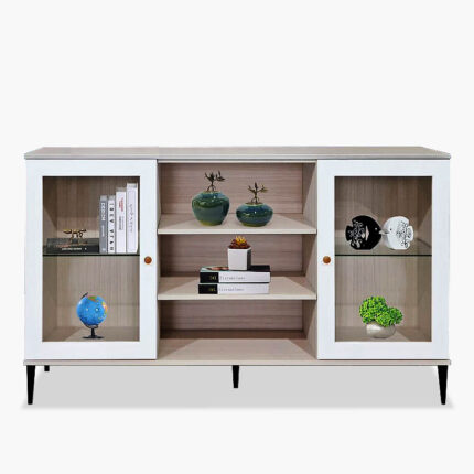 wooden white livingroom cabinet furniture online in Singapore