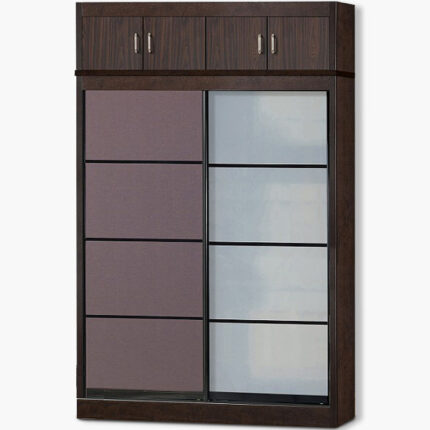 wooden brown bedroom cabinet wardrobe furniture online in Singapore
