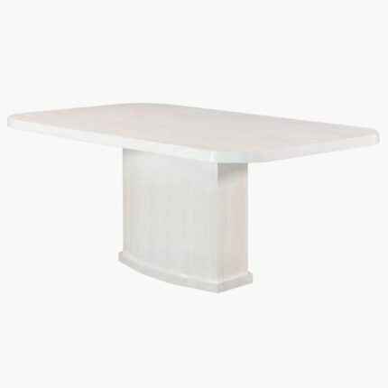 White single legged dining table
