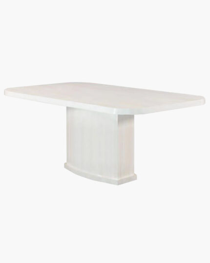 White single legged dining table