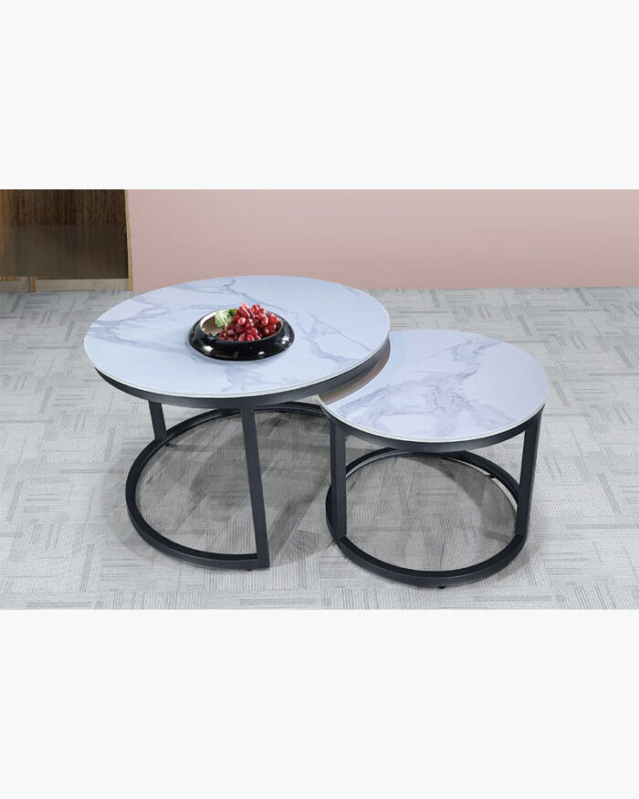 White marble top coffee table