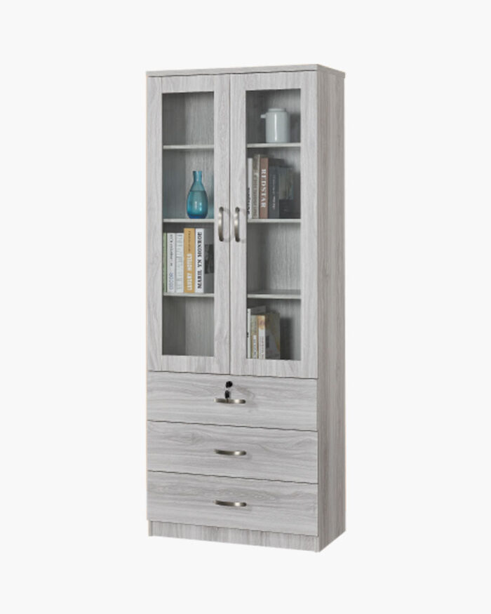 4-door multipurpose wood bookshelf
