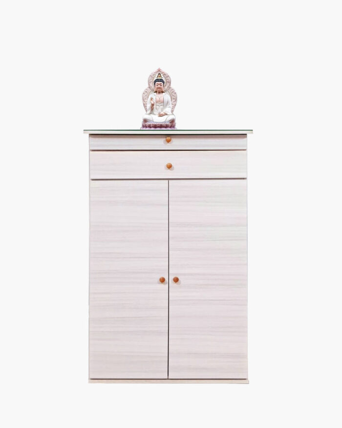 simple multi-functional cabinet with 2 top drawers