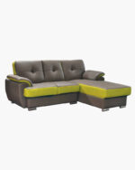 carbon grey L-shaped 3-seater sectional sofa