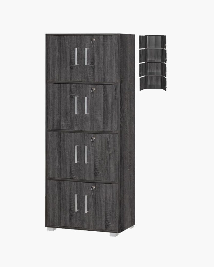 charcoal grey chest of drawers 4 layers with locks
