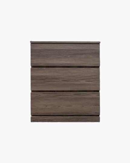 dark grey chest of drawers with three layers