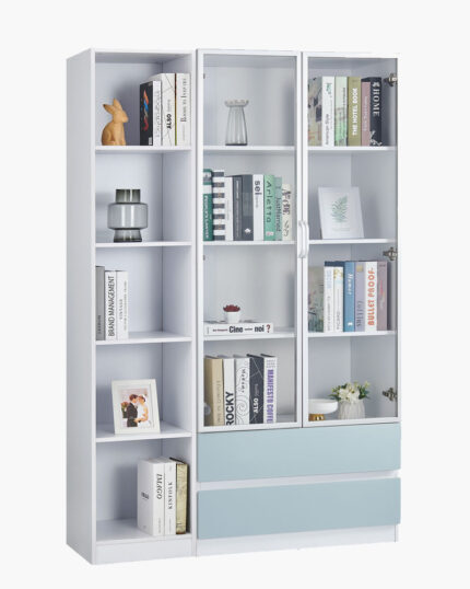 minimalistic bookcase cabinet
