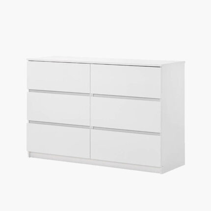 6-drawer white-coloured dresser
