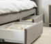 Storage Drawers for Bedding under Modern Bed